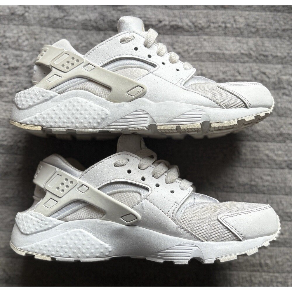 Nike Air Huarache Run "White/Pure Platinum" Kids Size 4Y 654275-110